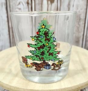 Holiday Hostess Christmas Tree Rock Glass 10oz Old Fashion Juice